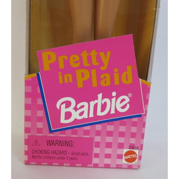 VINTAGE 1998  BARBIE Pretty in Plaid #20668 Brunette In Box Mattel Fashion Ave - Picture 4 of 10